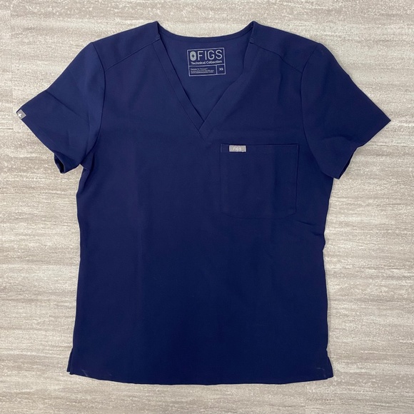 Figs Navy Short Sleeve Tee - Picture 1 of 1